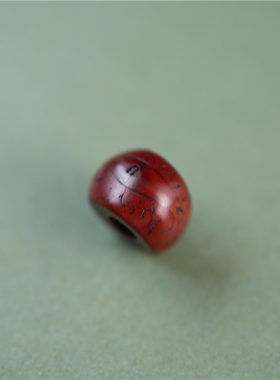 12mm+西藏藏式朱砂供凤眼菩提斜切散珠文玩配珠隔珠精品无漏孔道