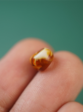 8mm藏式精工斜切隔珠隔片仿蜜仿蜡珀色散珠百搭文玩配珠大肠珠