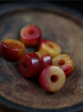 9mm斜切陀骨散珠文玩猪大肠隔珠