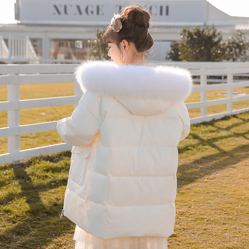 儿童羽绒服女童中长款中大童2025新款加厚三防面料冬季外套清仓,淘宝优惠券,粉丝福利购,淘宝优惠卷