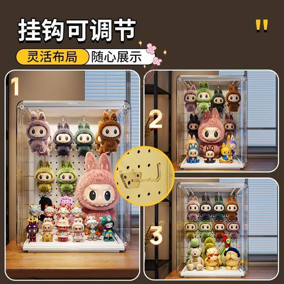 Figure Storage Box Vinyl Pendant King Summer Desktop Display Box Blind Box Transparent Plush Doll Storage Rack