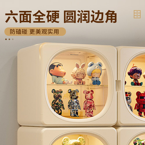 包包收纳神器奢侈品存放盒家用亚透明克力展示柜落地防尘置物架子 - 图1