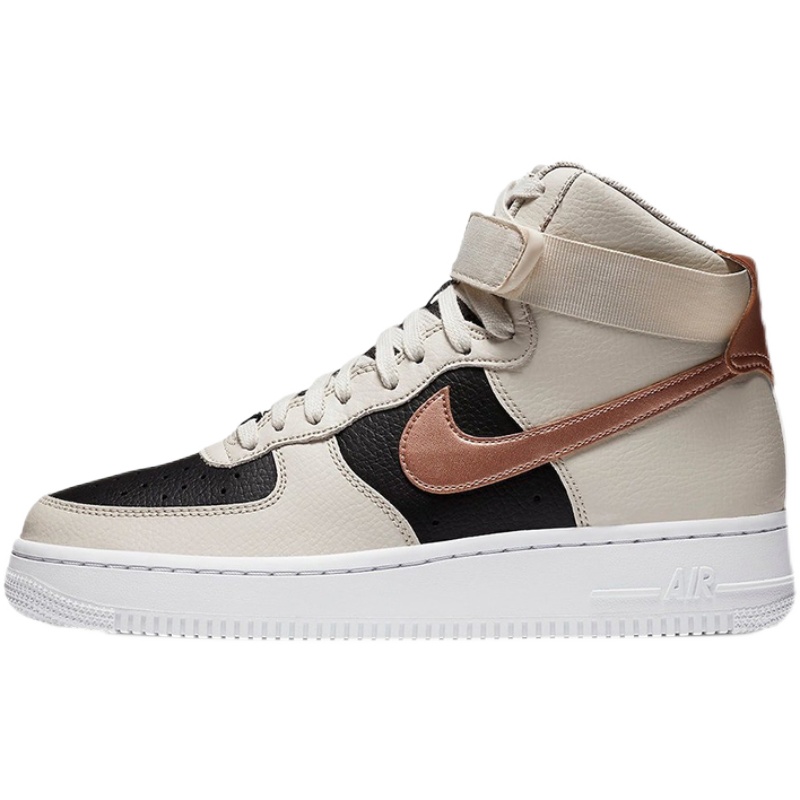 Nike Air Force 1 High AF1 奶茶米黑休闲板鞋 DB5080-100 - 图3