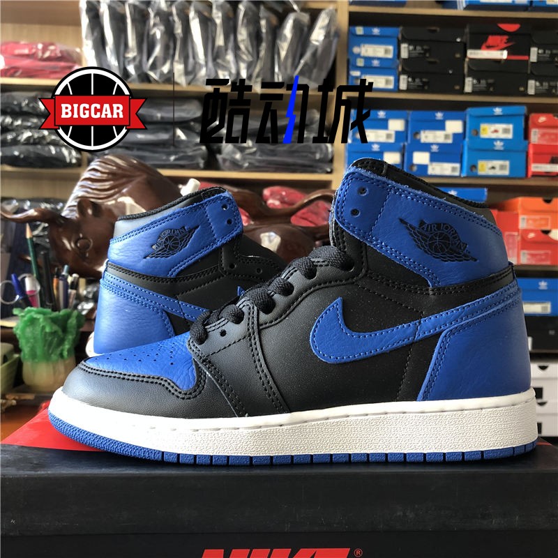 AIR JORDAN 1 AJ1乔一黑摩卡小闪电黑蓝 575441-105 311 007-图2