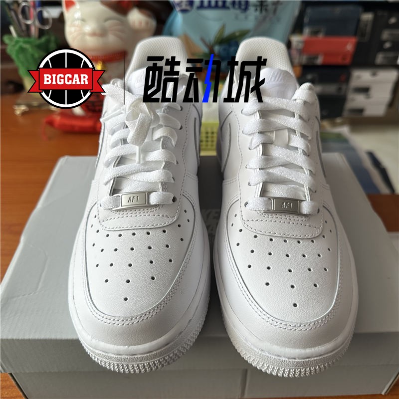 Nike AIR FORCE 1空军一号AF1纯白低帮板鞋315122-111 - 图1