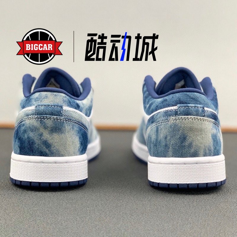 Air Jordan 1 Low AJ1 水洗丹宁 牛仔蓝 低帮 CZ8455-100 - 图2