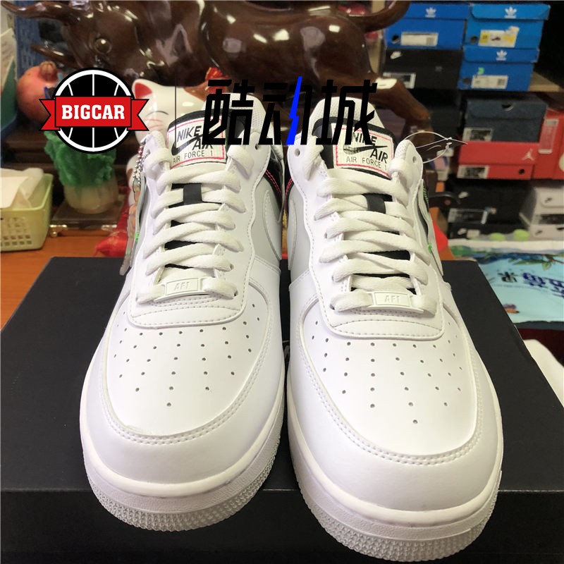 NIKE Air Force1 AF1 空军一号白黑色万圣节低帮板鞋 DV1229-111 - 图1