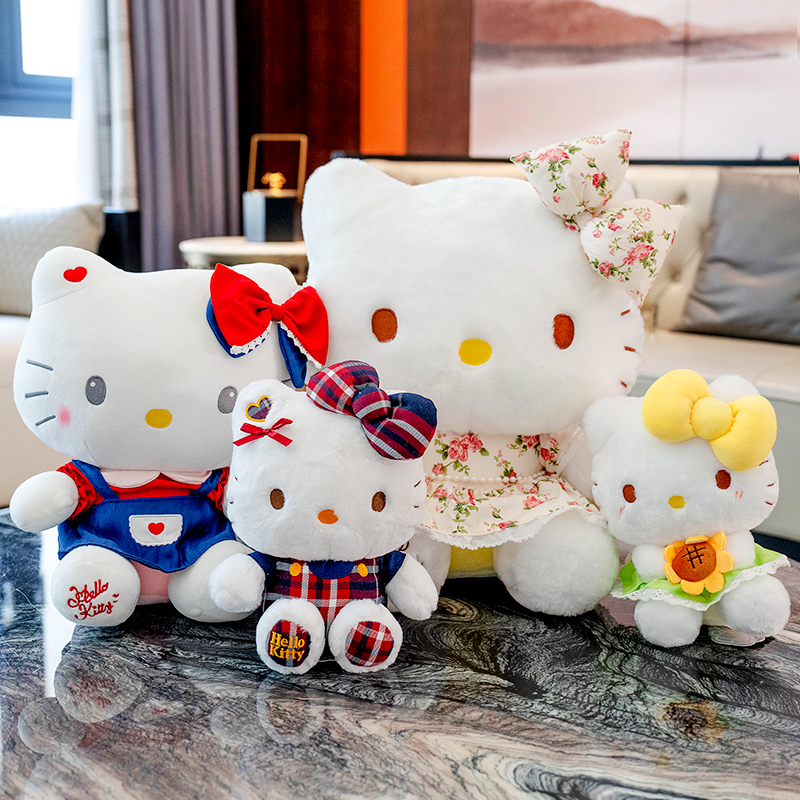 hellokitty公仔毛绒玩具可爱kt猫咪安抚小玩偶布娃娃女孩生日礼物 - 图1