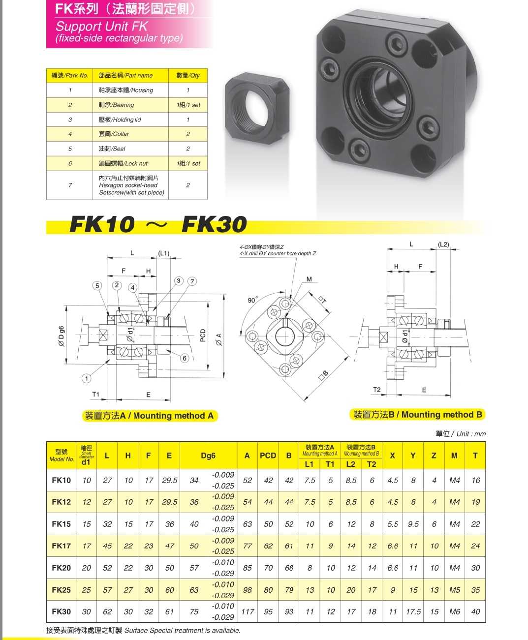 替代BRW12 BUR12丝杆支组件 FK12-C5 FF12固定座LEB01-12LEB11-12 - 图0