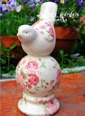 美式乡村风陶土系列孤品桌面装饰