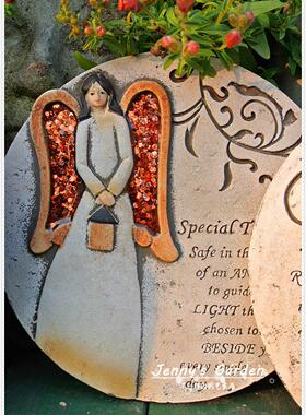 天使系列装饰板唯美风草坪踏步石