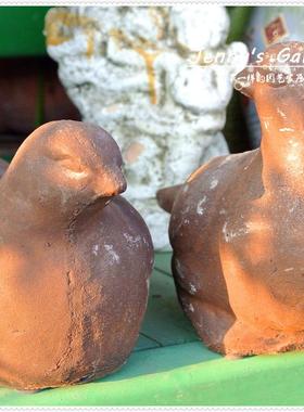 田园风陶土鸽子窗台摆件