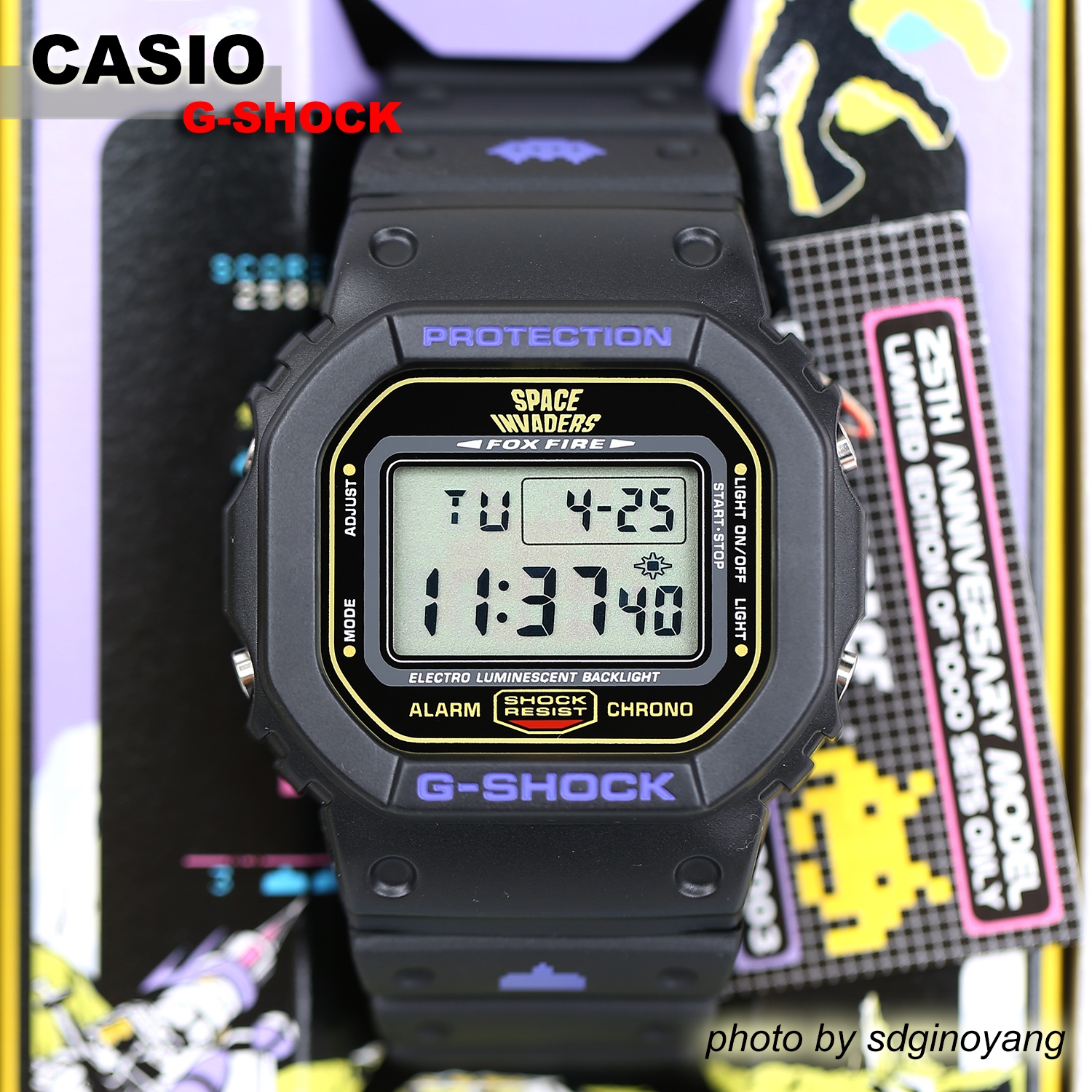 CASIO卡西欧G-SHOCK初代太空侵略者限定DW-5600VTSI-1TJR全新现货 - 图0