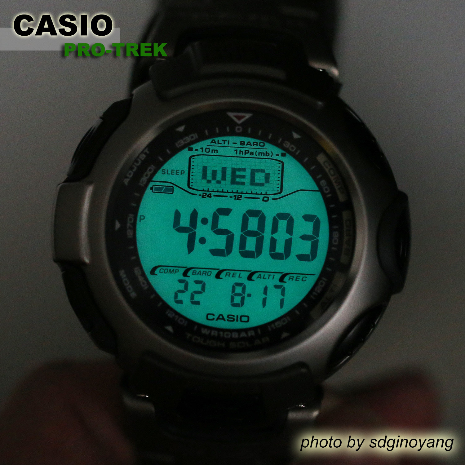 CASIO卡西欧PRO-TERK PRG-50TJ-7JR 初代太阳能钛登山全新结束