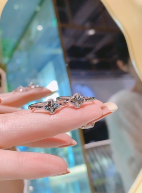 S925银纯银爱心多款活口银戒指不褪色圣诞节礼物送礼盒礼袋11