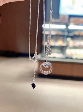 S925银纯银新款四叶草纯银项链不褪色礼盒礼袋新年顺丰3