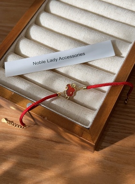 S925银纯银黄子弘凡同款抱富龙红绳手链新年礼物送礼盒礼袋包邮1