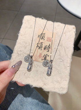 S925银纯银黄财纯银项链送礼盒礼袋纪念日圣诞新年春节礼物顺丰12