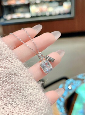 S925银新款小方糖银条2.6克左右项链不褪色礼物顺丰6