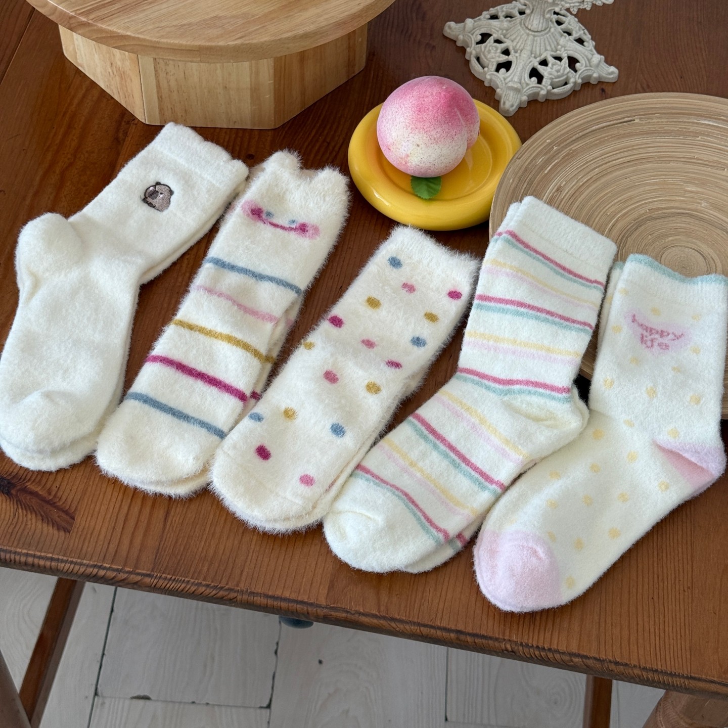 冬季加绒厚可爱毛绒袜ins睡觉穿的中筒袜子女保暖粉色水貂绒堆堆,淘宝优惠券,粉丝福利购,淘宝优惠卷