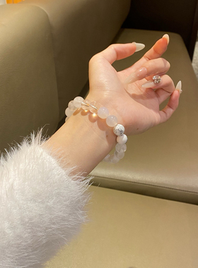 天然水晶手串女款高级感轻奢小众设计串珠手链配饰送女友闺蜜她屿