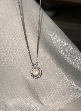 小众轻奢天然高冰纯银在逃公主项链高级感气质锁骨链新款