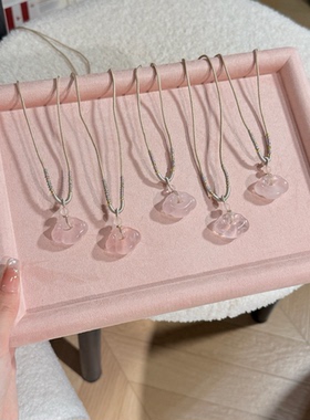 紫马粉祥云锁项链吊坠送女友闺蜜生日礼物情人节七夕礼物她屿