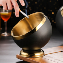 Stainless Steel Ashtrays Creativity Bar KTV Smoke Cylinders Windproof Fashion Internet Café Living Room Office Peel Containing Bowl