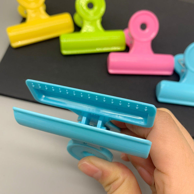 包邮家用64mm彩色票夹塑料圆形夹大号零食夹子财务票据夹办公文具,淘宝优惠券,粉丝福利购,淘宝优惠卷