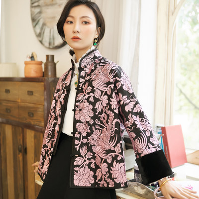 Pcy8丨凤穿莲丨重工刺绣中式复古经典满身绣花对襟上衣短外套 虎窝淘