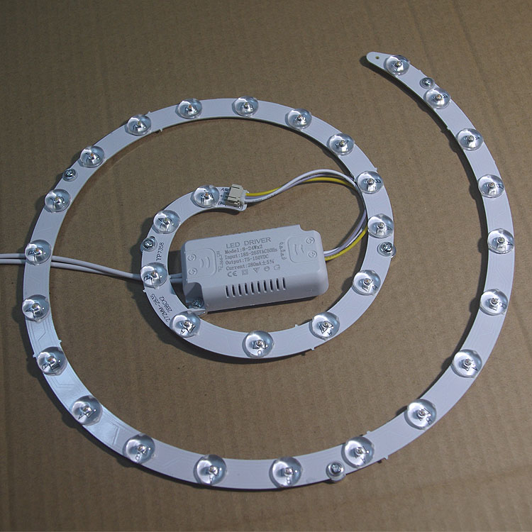 吊扇灯LED替换吸顶灯圆形改造灯板变光灯片灯芯吸磁光源暖白螺旋-图1
