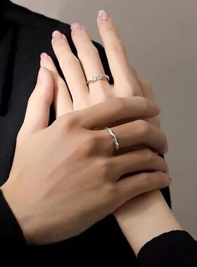 蓝桉与鸟戒指女男一对ins不侣款对戒学生异地恋可调节