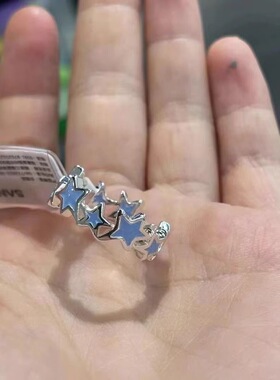 多巴胺星星开口戒指冷淡风ins小众设计高级感七夕