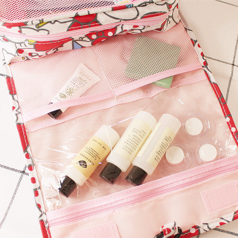 新款hello kitty大容量旅行洗漱包化妆包卡通悬挂式防水收纳包女,淘宝优惠券,粉丝福利购,淘宝优惠卷