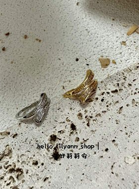 hello设计18k镀金镶钻脚戒指环女高级轻奢气质开口可调节百搭尾戒