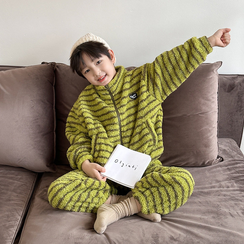小杰家冬季新款男童加厚保暖家居服毛绒睡衣,淘宝优惠券,粉丝福利购,淘宝优惠卷