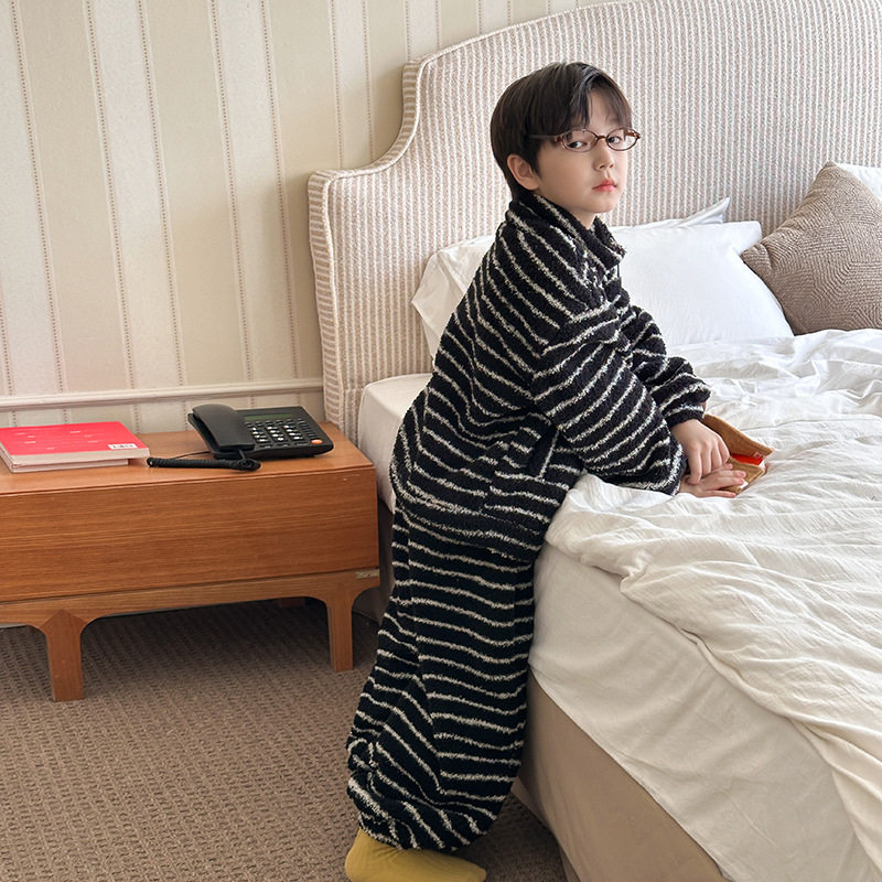 小杰家冬季新款男童加厚保暖家居服毛绒睡衣,淘宝优惠券,粉丝福利购,淘宝优惠卷