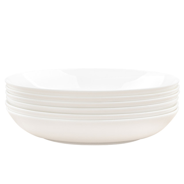 Zining first-class bone-quality porcelain deep dish plate 6 packs