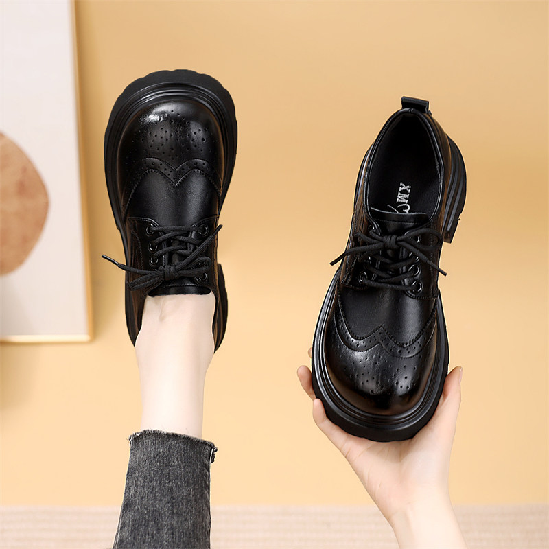 英伦风百搭软底小皮鞋女2026新款春季真皮浅口系带乐福鞋轻便防滑,淘宝优惠券,粉丝福利购,淘宝优惠卷