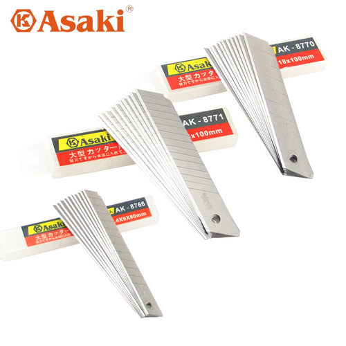 ASAKI SK5材质美工刀片 介刀片墙纸刀片A-100 A-80高档7/14节刀片 - 图0