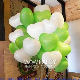 影楼拍摄外景摄影道具 情人节求婚气球 酒吧心形混色气球0.2一个