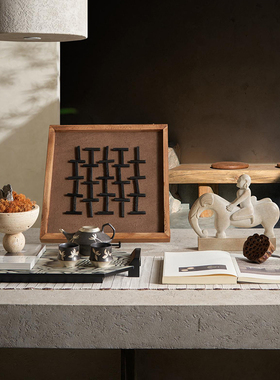 侘寂风疗愈室空间布置摆件工艺品