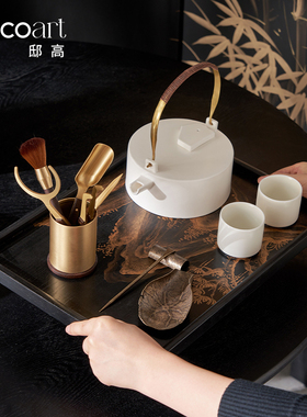邸高中式茶具托盘茶室软装搭配设