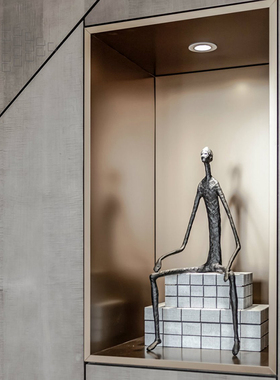 抽象人物样板间铁艺轻奢风装饰品