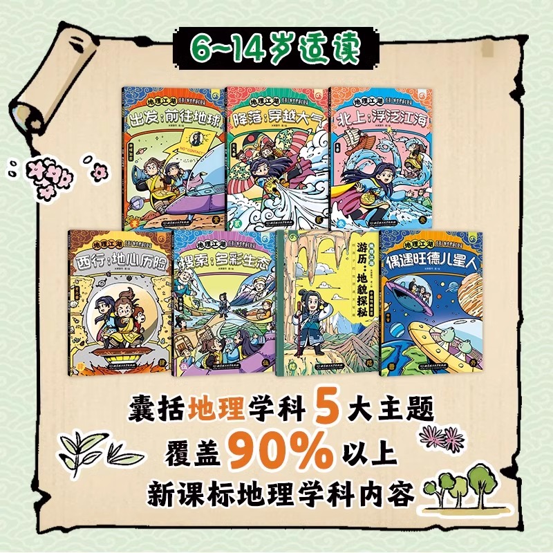 全套7册地理江湖漫画书小学初中五六七八年级课外书必读老师推荐阅读给孩子的通关秘诀新课标学科同步内容米莱童书北理工出版畅销 - 图1