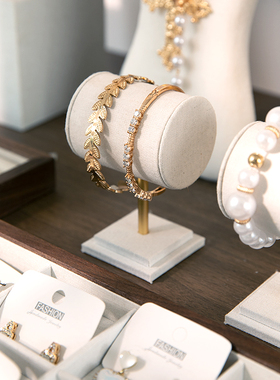 麻布手串放置架手镯架文玩挂串架摆台手链首饰展示架珠宝陈列道具
