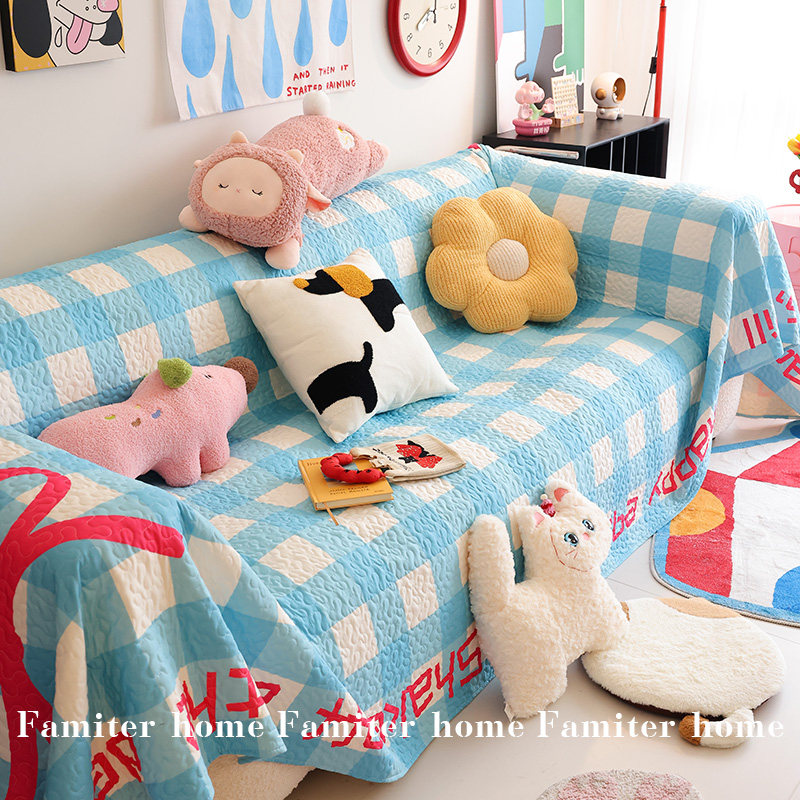 ins小清新防猫抓沙发套罩加厚四季防滑一整张盖布巾可机洗全盖毯,淘宝优惠券,粉丝福利购,淘宝优惠卷