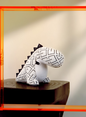 台湾Zuny布艺人造皮革书挡摆件