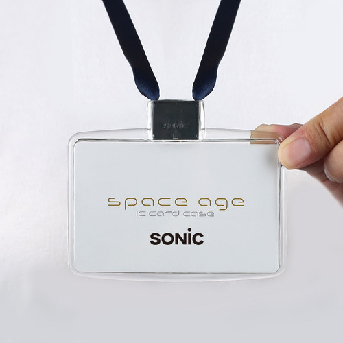 日本SONIC索尼克胸卡套太空时代IC卡套胸卡EX-2604/2680横款工牌 - 图2