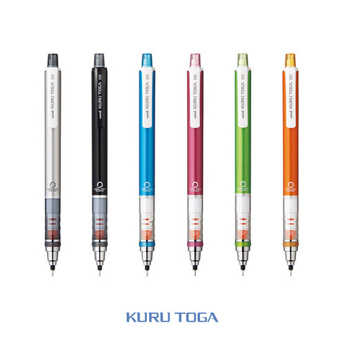 日本三菱自动笔KURU TOG铅芯可旋转写字不偏自动铅笔M5-450 0.5mm - 图2